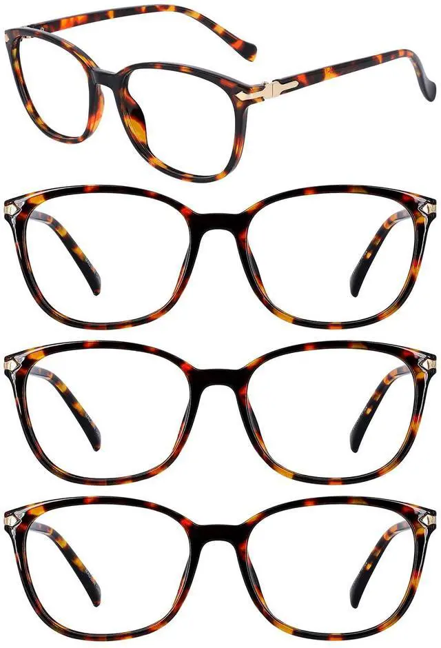 Main image of WEMOOTANTS 4 Packs Large Reading Glasses 3.0 for Women Blue Light Blocking Readers 3.00 for Gaming Computer Phone 1.0 1.25 1.5 1.75 2.0 2.25 2.5 2.75 300 3.5 4.0 (Brown Tortoise)