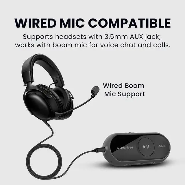 Alt view image 4 of 5 - Avantree ProLink - Bluetooth 5.4 LE Audio Transmitter & Receiver Set, aptX Lite, 20 ms Ultra-Low Latency & HiFi Wireless Audio Adapter for Gaming, Calls, Music, Plug & Play for PC, PS5, Mac, Phones