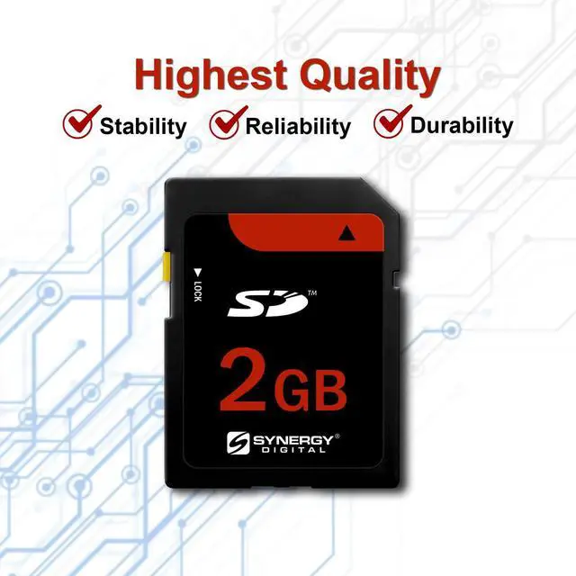 Alt view image 5 of 5 - Synergy Digital 2GB SD Memory Cards - Pack of 2