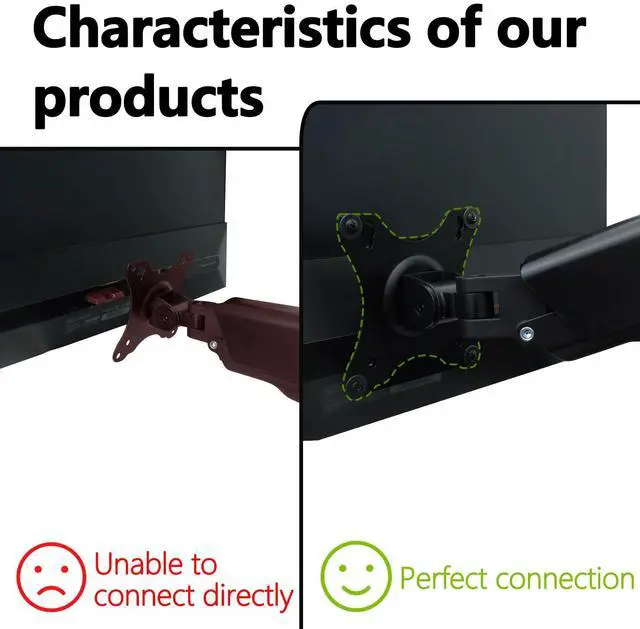 Alt view image 5 of 5 - Mi Vesa Adapter Compatible with Xiaomi Mi 27" Monitor(Fits Mi Desktop 27, Display 27 2K,RMMNT27NF) Mount Bracket for VESA 75x75 to 100x100 Monitor Arms, Stands and Wall Mounts