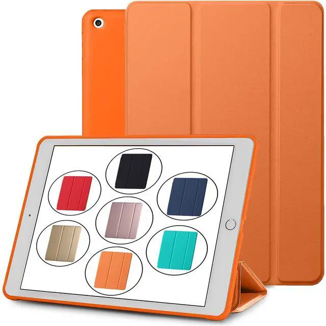 Main image of DuraSafe Cases for iPad 6 5 Air 1 2 Gen 9.7 Inch [iPad 6th 5th Air 1st 2nd ] A1893 A1822 A1566 MRJN2LL/A MR7G2LL/A MP2F2LL/A MP2G2LL/A Smart Auto Sleep/Wake with Honeycomb TPU Back Cover - Orange
