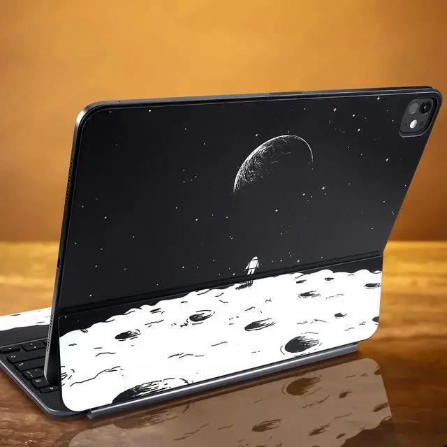 Alt view image 4 of 5 - IMMOENUC 3-in-1 Tablets Skin Sticker Colorful Decals for 2024 iPad Pro M4 Magic Keyboard 11 inch Full Body Protective case Vinyl Durable Materials wrap Cover Self-Adhesive,Pre-CutEarth Black