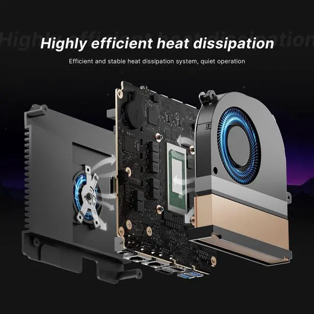 Alt view image 5 of 5 - BOSGAME M4 Neo Ryzen 7 7840HS Mini PC 11 Pro Light Gaming Mini Computers 32GB DDR5 1TB SSD