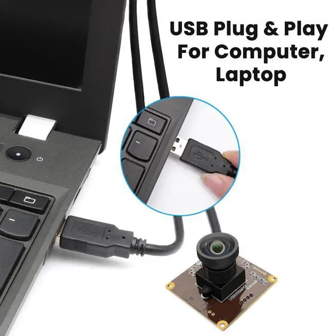 Alt view image 4 of 5 - SVPRO 5MP 50fps Global Shutter USB Camera Module for Computer Laptop,High Speed Lightburn Camera for Laser Engraver Machinery Computer Vision Camera Board Wide Angle 120 Degree Industrial Camera