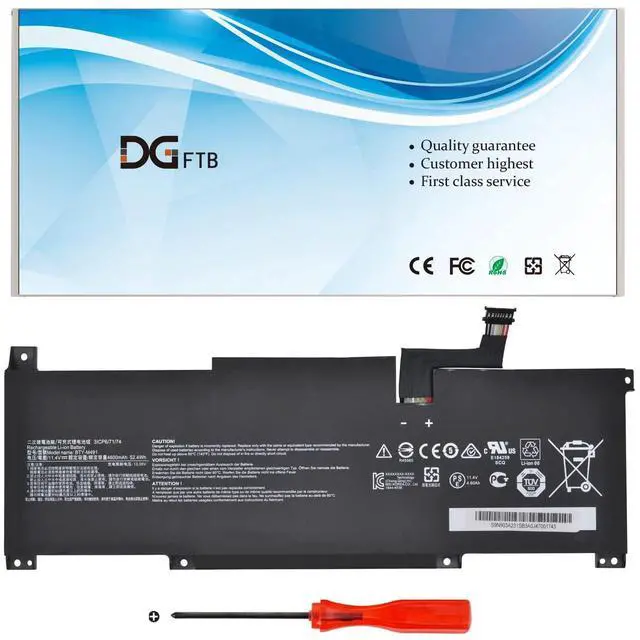 Main image of DGFTB BTY-M491 Battery for MSI Modern 15 A4M A5M A10M A10RAS A10RBS A11M A11ML A11MU A11SB A11SBL A11SBL A11SBU A10RAS-206IT 15 A10RAS-081FR 3ICP6/71/74 Black Interface Cable (11.4V 4600mAh/52.4Wh)