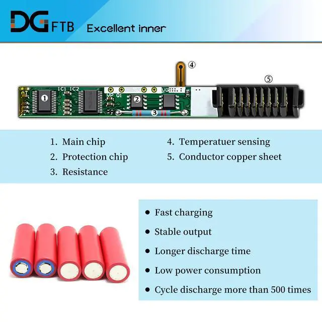 Alt view image 5 of 5 - DGFTB BTY-M491 Battery for MSI Modern 15 A4M A5M A10M A10RAS A10RBS A11M A11ML A11MU A11SB A11SBL A11SBL A11SBU A10RAS-206IT 15 A10RAS-081FR 3ICP6/71/74 Black Interface Cable (11.4V 4600mAh/52.4Wh)