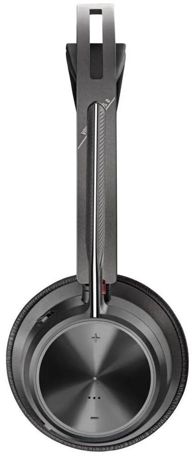 Alt view image 3 of 5 - Poly Voyager Focus 2 USB-C-C Headset +USB-C/A Adapter + Charging Stand