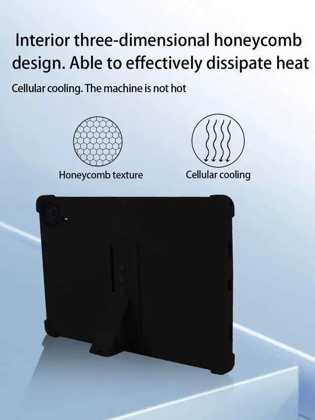 Alt view image 3 of 5 - for TECLAST T70 Tablet 14 Inch Android 14 Tablets Model Case,Soft Silicone Adjustable Stand Cover Lightweight Kids Friendly,Black.