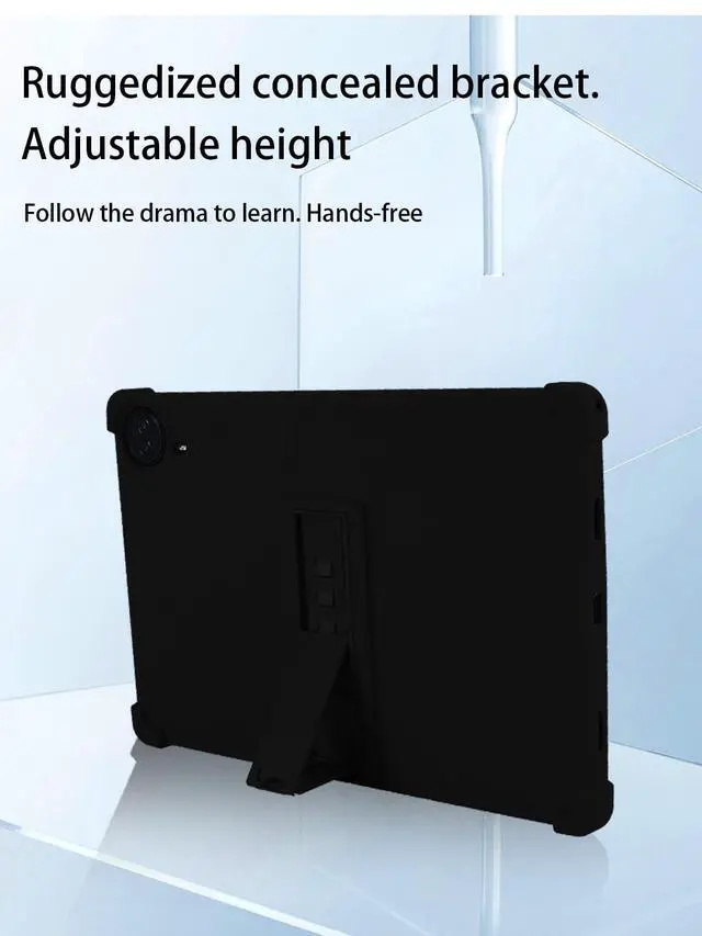 Alt view image 4 of 5 - for TECLAST T70 Tablet 14 Inch Android 14 Tablets Model Case,Soft Silicone Adjustable Stand Cover Lightweight Kids Friendly,Black.
