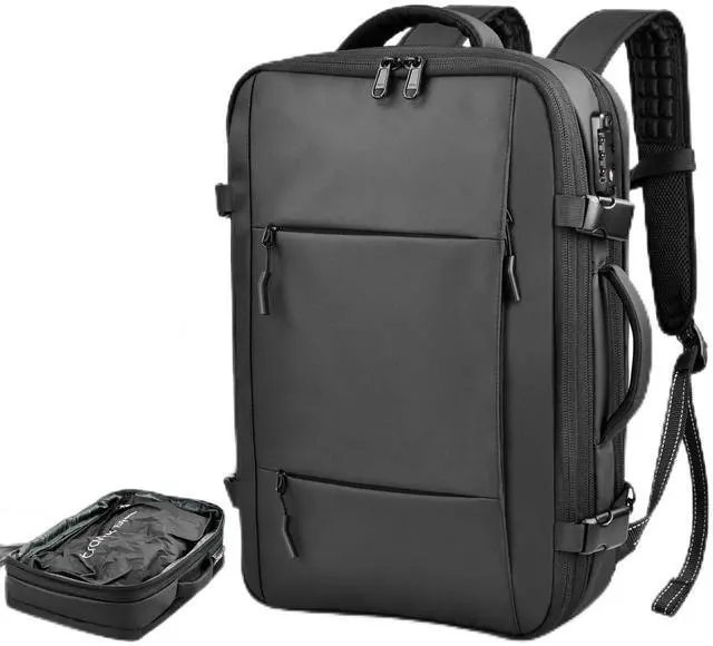 Main image of travel inspira Vacuum Compression Backpack 65L, Carry On Backpack with Electric Pump, TSA Lock, Water Resistant, Laptop Compartment for Travel, Camping, Business, Weekend Trips