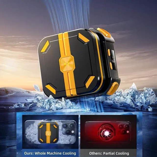 Alt view image 5 of 5 - ALFOINE Magnetic Mobile Phone Cooler: Semi-Conductor Phone Cooling Fan with Rechargeable Battery, Cellphone Radiator with Temperature Display for Gaming, Video Calls, Live Streaming, and Vlog