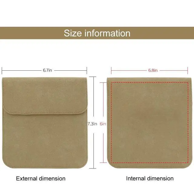 Alt view image 2 of 5 - Sleeve Bag Suede Leather for 7" Kindle Oasis (10th Generation, 2019 Release and 9th Generation, 2017 Release), Portable Water Repellent Protective Case (Brown)