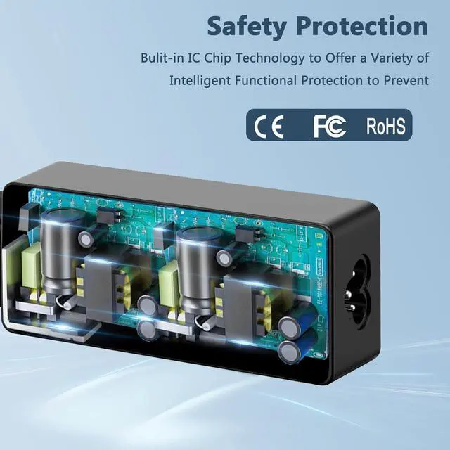 Alt view image 5 of 5 - ELECBRAIN 100W Universal USB-C Power Adapter Fast Charger, Compatible with Mac Book Pro/Air 16, 15, 14, 13 Inch,Mac Book Air 13 Inch 2021 2020 2019 2018,HP, Dell, Lenovo (ELECBRAIN 100w usb c charger)