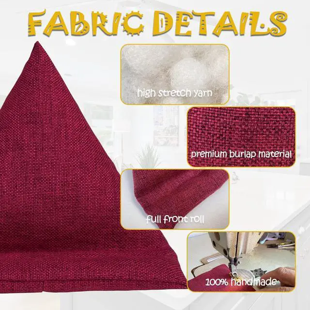 Alt view image 3 of 5 - WARMTONE Phone Stand for Bed, Cell Phone Holder Laying Down Handmade Fabric Bean Bags Pillow Cushions for Desk, Soft Adjustable Flexible Mobile Phone/Tablet Mount, Red, Pack-2