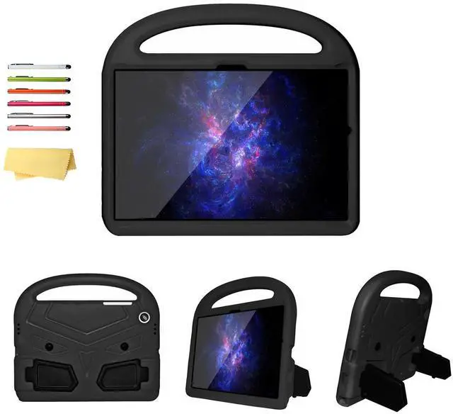 Main image of UUcovers Kids Case for Samsung Galaxy Tab A8 10.5 inch Tablet 2022 (SM-X200/X205/X207) Shockproof Handle Stand Lightweight Silicone Protective Kickstand Cover for Galaxy Tab A8 10.5 inch, Black Bird