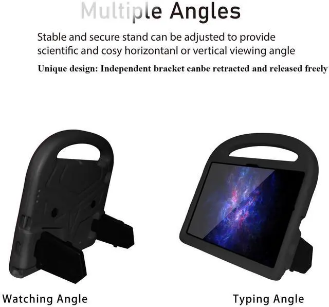 Alt view image 5 of 5 - UUcovers Kids Case for Samsung Galaxy Tab A8 10.5 inch Tablet 2022 (SM-X200/X205/X207) Shockproof Handle Stand Lightweight Silicone Protective Kickstand Cover for Galaxy Tab A8 10.5 inch, Black Bird