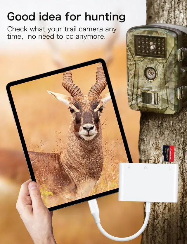 Alt view image 5 of 5 - USB C SD Card Reader, ChiaoPio 4 in 1 USB-C to SD Memory Card Adapter with CompactFlash/CF/SD/MicroSD & USB 4 Port Compatible with iPhone 15 iPad Mac MacBook Pro/Air/Mini Laptop