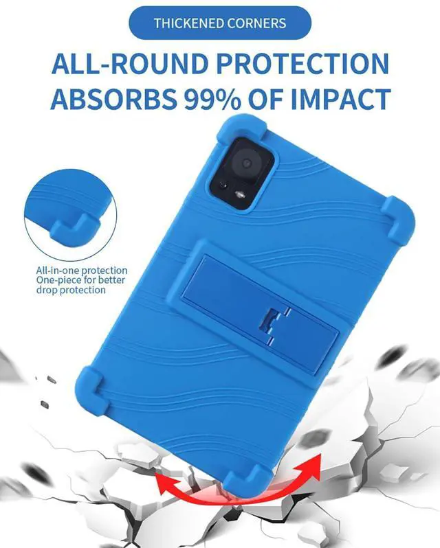 Alt view image 4 of 5 - AKNICI Case for TECLAST T65 Max Tablet 13 Inch, Soft Silicone Heavy Protective Cover with Adjustable Kickstand for TECLAST T65 Max Tablet 13 Inch, Blue