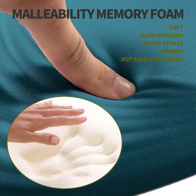 Alt view image 3 of 5 - Hokafenle Ergonomic Mouse Pad Wrist Support, Terraced Slope Carpal Tunnel Wrist Pad for Mouse with Unibody Memory Foam, Wrist Rest Pain Relief Mousepad (Turquoise, 11.8x7.9 in)