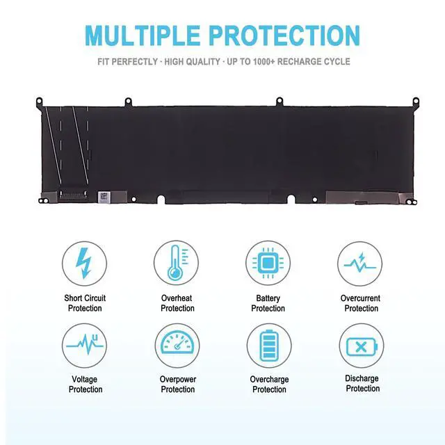 Alt view image 4 of 5 - TAICROWNE 56Wh 8FCTC Replacement Laptop Battery for Dell Alienware M15 R3 R4 M17 R3 R4 XPS 15 9500 Inspiron 15 7510 16 5620 Vostro 16 7620 15 7510 Series 69KF2 P8P1P 70N2F M59JH DVG8M 4650mAh 11.4V