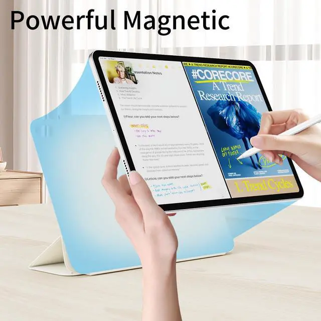 Alt view image 2 of 5 - KVTVOU Case for iPad (A16) 11th/10th Generation (2025/2022, 11/10.9 Inch), Powerful Smart Magnetic Attachment, Slim Lightweight Y-Multiple Stand Cover, Support Touch ID & Auto Sleep/Wake, Cream White