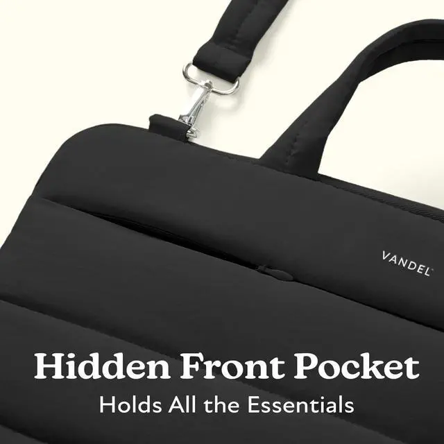 Alt view image 4 of 5 - Vandel 15-16 inch Laptop Carrying Case Sleeve with Strap, Shoulder Bag with Handle, 16 in Laptop Computer Bag for Women, MacBook Air 15 Inch Carrying Case, MacBook Pro 16, 15.6 in HP, Dell Messenger