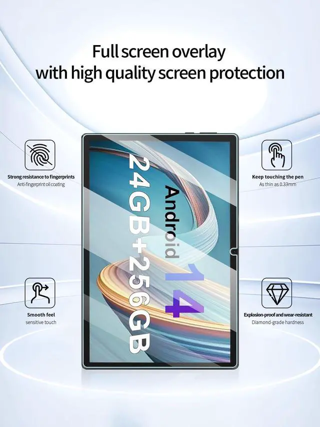 Alt view image 2 of 5 - Screen Protector for Dghrti TAB50 11 inch Tablet, Android 14 Tablets,Anti-Scratch 9H Hardness Touch Sensitive 2.5D Rounded Edges Bubble Free Easy to Install,2 Pack.
