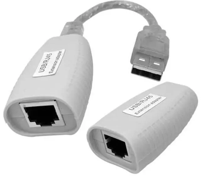 Main image of ENS USB Extender via RJ45, Support CAT5, CAT5e, CAT6, up to 150ft, USB Over IP/Ethernet, Transmitter and Receiver