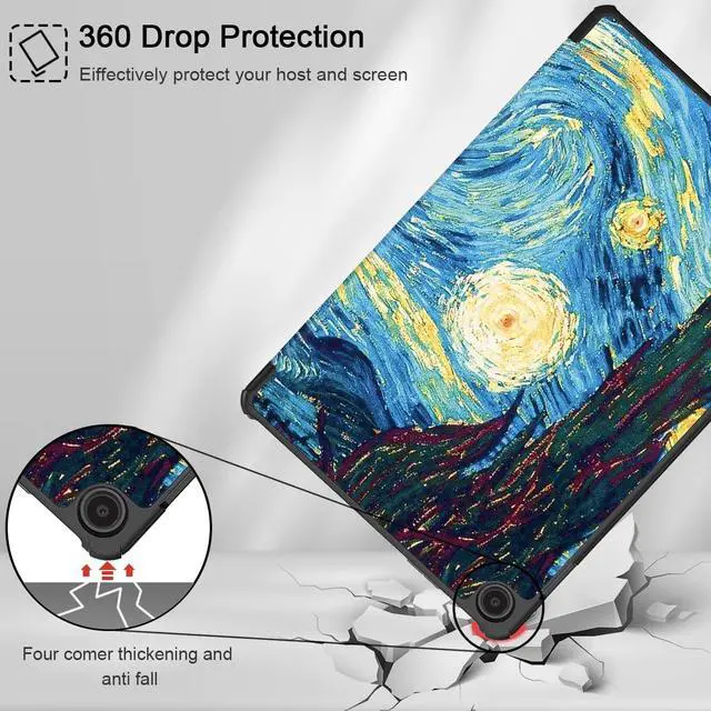 Alt view image 5 of 5 - Mektron Amazon Fire Max 11 INCH Case 2023 Release (Compatible with 13th Gen Tablet), Black Hard Cover with Auto Wake/Sleep, Multi-Angle Stand Protective Case for Fire 11,Starry Sky
