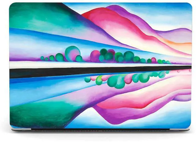 Main image of Berkin Arts Compatible with MacBook Air 13 inch Cover, 2022-2018 Release A2179/A2337 M1 with Keyboard Cover & Screen Protector Vivid Abstract Landscape (Lake George Reflection by O'Keeffe)