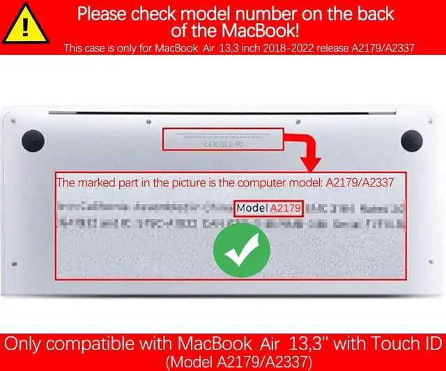 Alt view image 2 of 5 - Berkin Arts Compatible with MacBook Air 13 inch Cover, 2022-2018 Release A2179/A2337 M1 with Keyboard Cover & Screen Protector Vivid Abstract Landscape (Lake George Reflection by O'Keeffe)