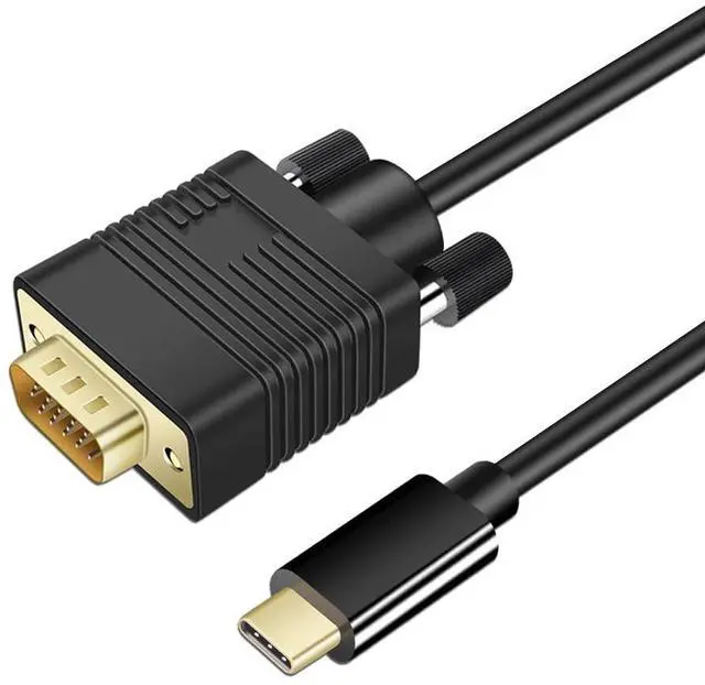 Main image of Kirzi USB C to VGA Cable 25ft, USB Type-C to VGA Cable [Thunderbolt 3/4 Compatible] Compati Well with iPhone 15 Pro/Max, MacBook Pro/Air 2023, iPad Pro, iMac, S23, XPS 17, Surface Book 3 and More