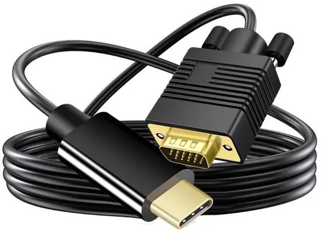 Alt view image 2 of 5 - Kirzi USB C to VGA Cable 25ft, USB Type-C to VGA Cable [Thunderbolt 3/4 Compatible] Compati Well with iPhone 15 Pro/Max, MacBook Pro/Air 2023, iPad Pro, iMac, S23, XPS 17, Surface Book 3 and More