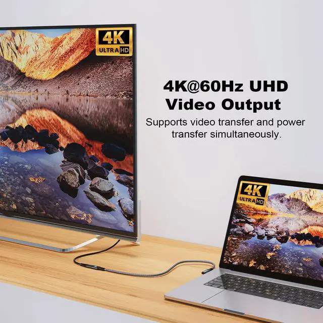 Alt view image 4 of 5 - CHENLENIC 90 Degree USB C 3.2 Extension Cable 20Gbps, USBC 3.2 Gen2 Typec Male to Female Extender Cable Ultra 4K@60Hz 240W Charging 20Gbps Data Transfer with SSD eGPU (90 Degree Extension 20G 240W-3M)