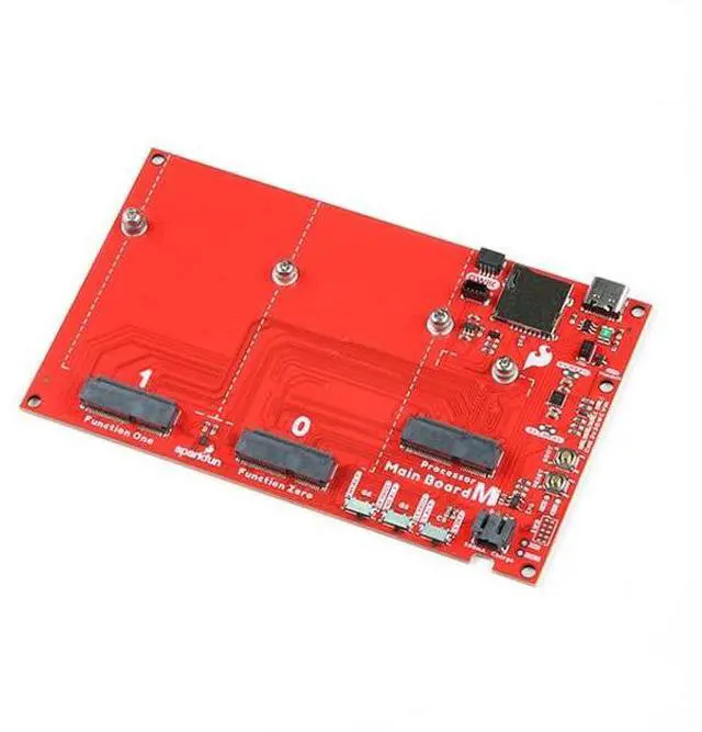 Main image of SparkFun MicroMod Main Board - Double, Built-in Resettable PTC Fuse, Integrated MCP73831 Single Cell LiPo Charge Circuit, Qwiic Enabled I2C, Board Dimensions: (Inches) 4.90" x 2.90"