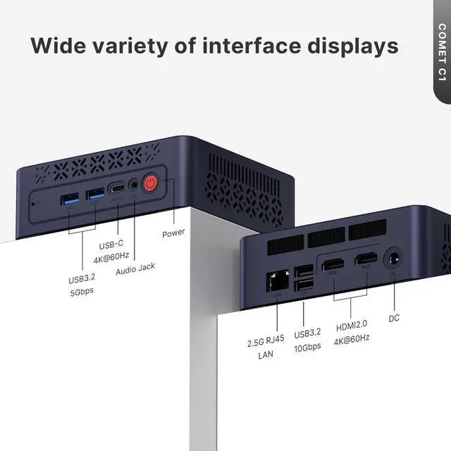 Alt view image 4 of 5 - origimagic N97 Mini Computers 2.5G LAN, 16GB RAM 512GB PCIe SSD Mini Desktop, Dual HDMI, 4K Triple Display, Full Function USB Type-C, Wi-Fi 5, USB 3.2, BT 5.0,Office/Home Use