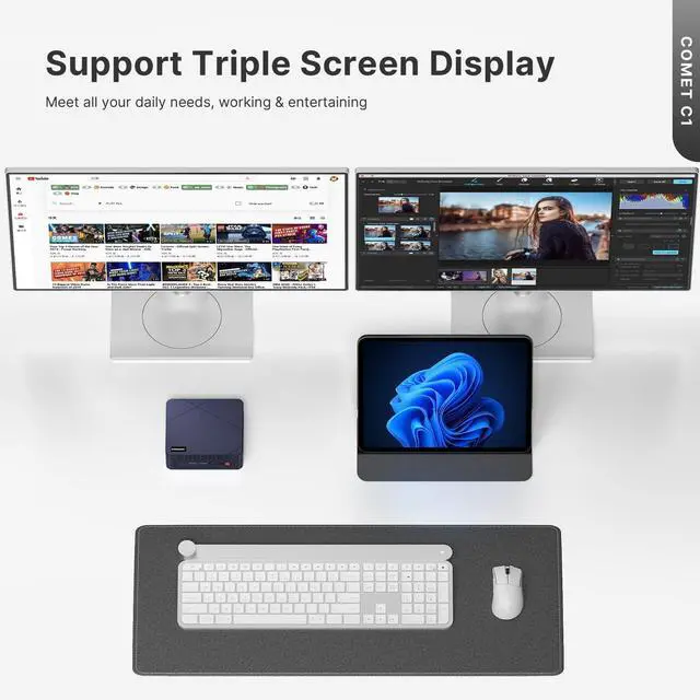 Alt view image 5 of 5 - origimagic N97 Mini Computers 2.5G LAN, 16GB RAM 512GB PCIe SSD Mini Desktop, Dual HDMI, 4K Triple Display, Full Function USB Type-C, Wi-Fi 5, USB 3.2, BT 5.0,Office/Home Use