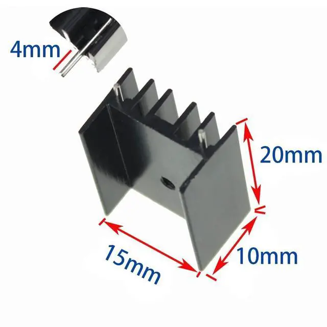 Alt view image 3 of 5 - Jienk 30Pcs TO-220 Aluminum Heatsink & Insulator/Mounting Kits for Voltage Regulator MOSFET Transistor,3 Different Size Heatsink 10 Each+ 30 Screws + 30 Screw Washer +30 Insulator Rubberized Silicone