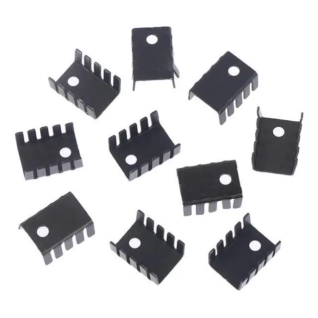 Alt view image 5 of 5 - Jienk 30Pcs TO-220 Aluminum Heatsink & Insulator/Mounting Kits for Voltage Regulator MOSFET Transistor,3 Different Size Heatsink 10 Each+ 30 Screws + 30 Screw Washer +30 Insulator Rubberized Silicone