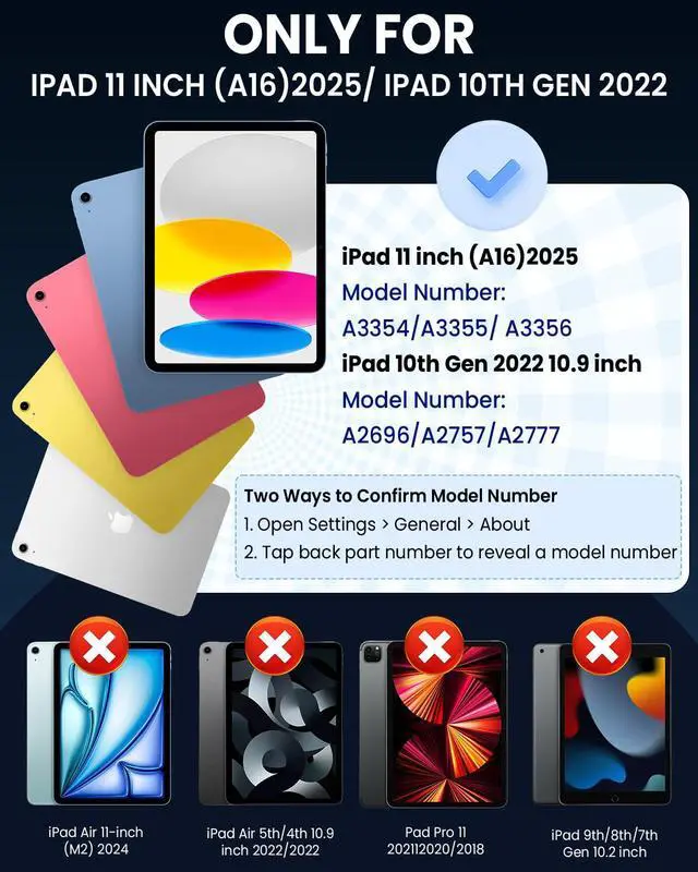 Alt view image 2 of 5 - ZtotopCases for iPad (A16) 11th/10th Generation 11''/10.9'' with Screen Protector, Pen Holder, Handle Shoulder Strap,360 Rotating Stand Rugged Protective Case for iPad 11th Gen 2025(A3354/A3355),Green