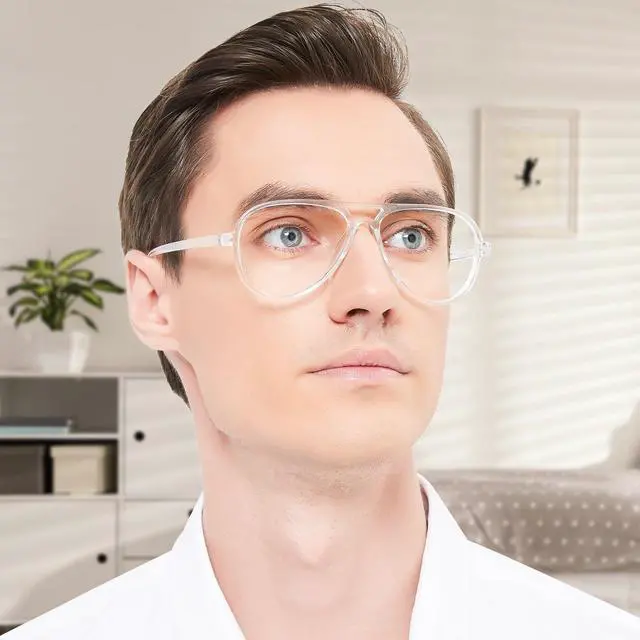 Alt view image 2 of 5 - WEMOOTANTS 4 Packs Aviator Blue Light Blocking Glasses for Women Men Clear Computer Glasses Vintage 70s Fake Eyeglasses