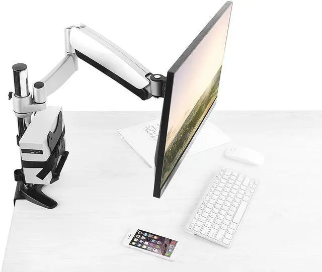 Alt view image 3 of 5 - Mount Plus MP-CPB-1 Thin Client | Mac mini | Intel NUC | Game Console | VESA Mount to Save Space by Mounting Thin Client PC to Back of Monitor, Small TV, Monitor Arm, Stand Pole, Under Desk