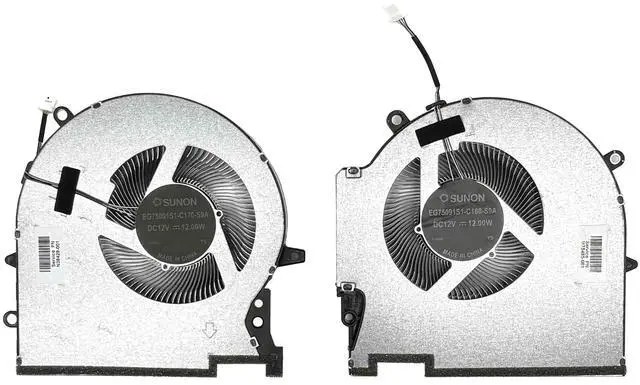 Alt view image 2 of 5 - BestParts New CPU+GPU Cooling Fan Replacement for HP Omen 17-CK (2021-2022), 17-ck00xx 17-ck10xx, 17-CK0010NR 17-ck0054TX 17-CK1020NR 17-CK1065CL,P/N: M57139-001, M78888-001 M78889-001, DC12V
