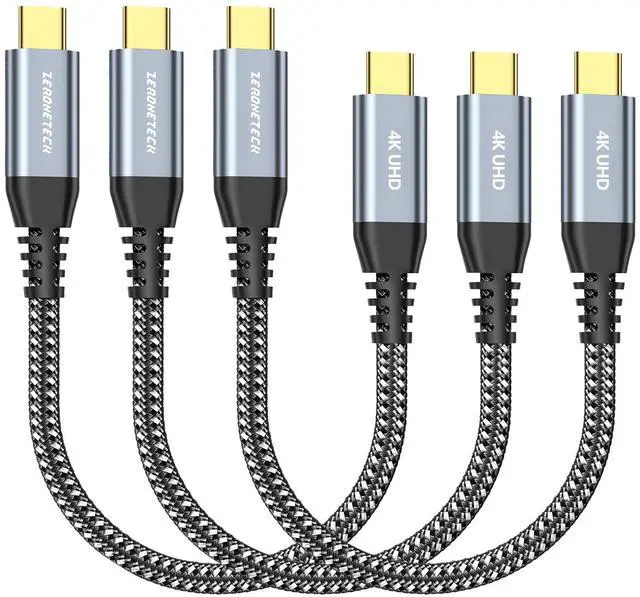 Main image of 12 Inch USB C Cable [3-Pack 1FT], USB C 3.2 Gen 2 Cable 20Gbps High Speed Data Transfer, 4K Monitor Video Output 100W Charging, for iPhone 16, MacBook, iPad, External SSD, Dell, ARZOPA, KYY