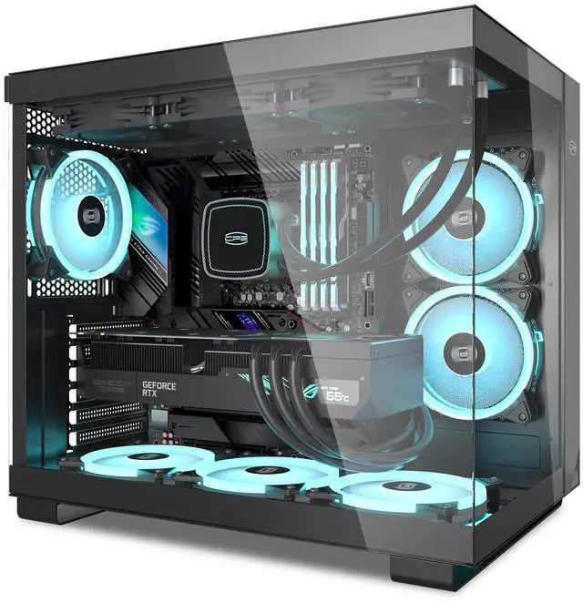Main image of PCCOOLER C3T500 ARGB PC Case Mid Tower Desktop Computer Gaming Superior Case for ATX/M-ATX/ITX with 6 ARGB Case Fans,Column-Free Design,360MM Radiator&400MM GPU Support,Easy Installation (Black)