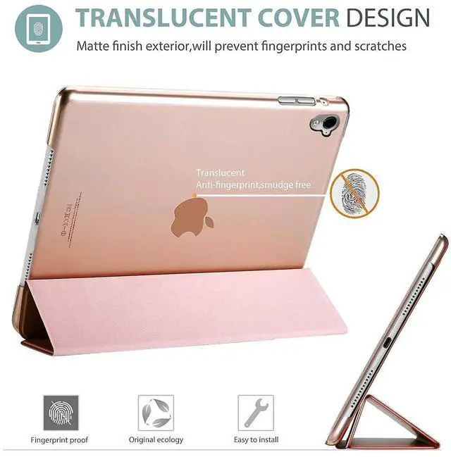 Alt view image 3 of 5 - ProCase iPad Pro 9.7 Rosegold Slim Hard Shell Case Bundle with 2 Pack iPad 9.7 2018 & 2017 / iPad Pro 9.7 / iPad Air 2 / iPad Air Tempered Glass Screen Protectors