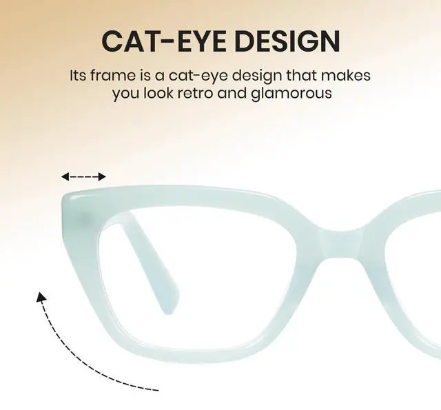 Alt view image 5 of 5 - Cyxus Blue Light Glasses for Men Women Reduce Eye Strain UV Blocking for Computer Screen 8214 (Blue)