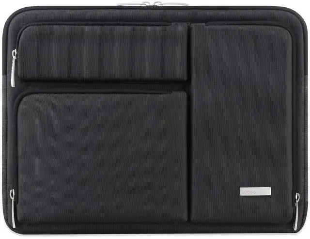 Main image of Lacdo 360° Protective Laptop Sleeve Case for 16 inch New MacBook Pro M4/M3/M2/M1 Pro/Max A3403 A3186 A2991 A2780 A2485 A2141 2024-2019, 15 inch Surface Laptop 7th Copilot+PC/6/5/4/3 Computer Bag,Black