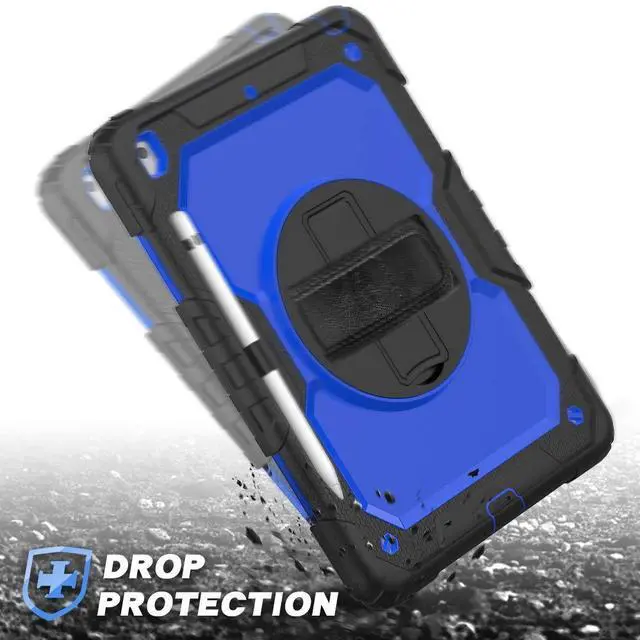 Alt view image 4 of 5 - Navor 10.2" Shockproof Rugged Protective iPad Cover with Pen Holder - for iPad 9th/8th/7th Gen (2021/2020/2019) Heavy Duty Cases with Screen Protector | Full Body Shell Covers with Shoulder Strap