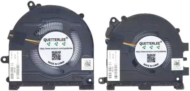 Main image of QUETTERLEE Replacement New Laptop CPU and GPU Cooling Fan for HP 14-EH TPN-W154 Series N10440-001 N10439-001 DFS5K12304363L FPJ7 DFS5F22B04867K FPJ8 DC5V Fan
